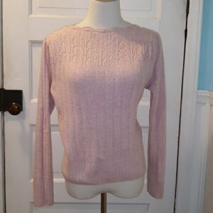 Vintage Celeste large pink silk angora sweater